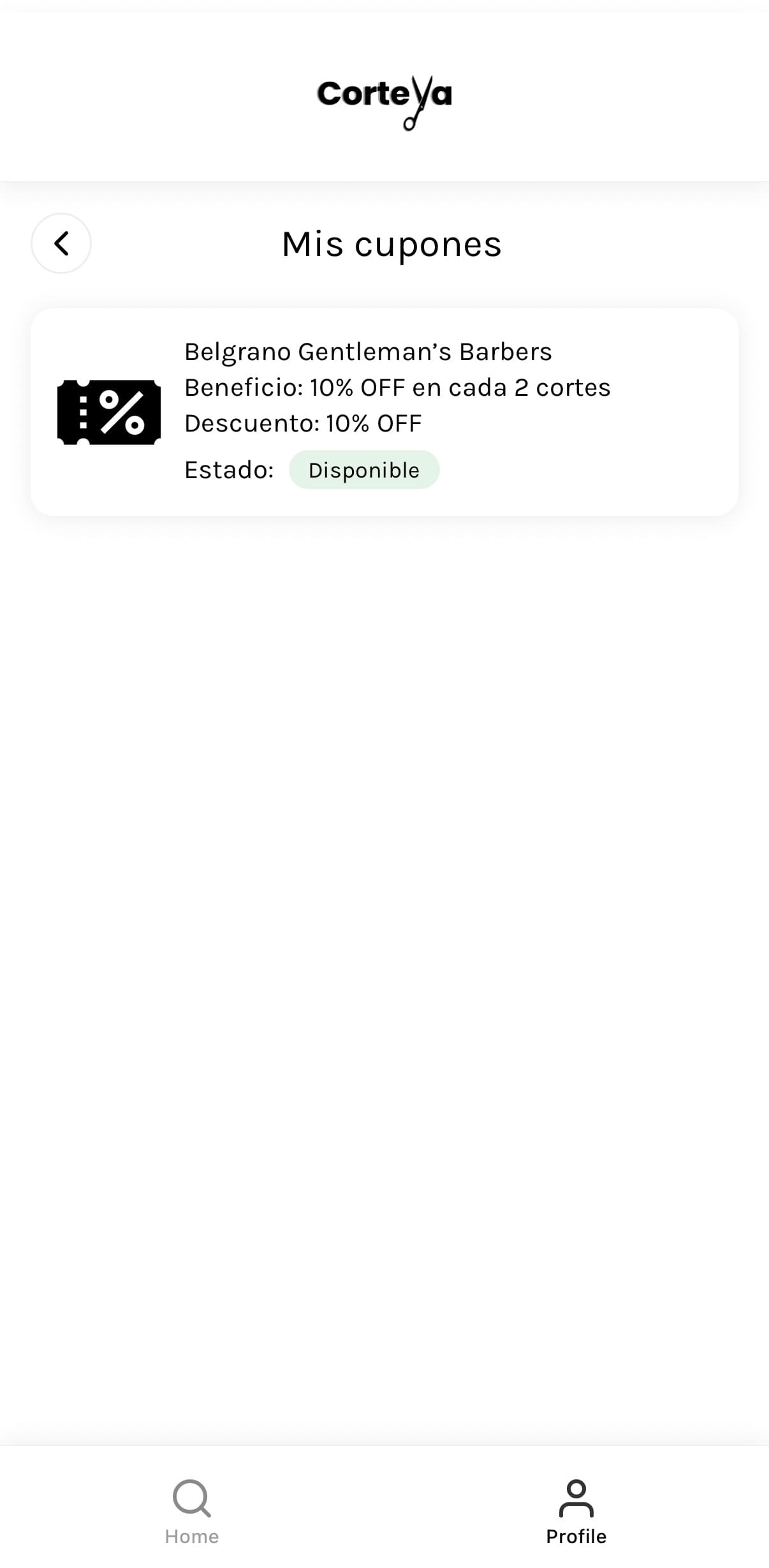 Corteya — App de reserva de turnos para barberías — pantalla 10